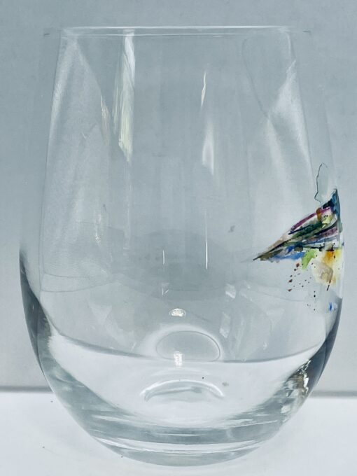 Bird lover’s 12-ounce stemless wine glass