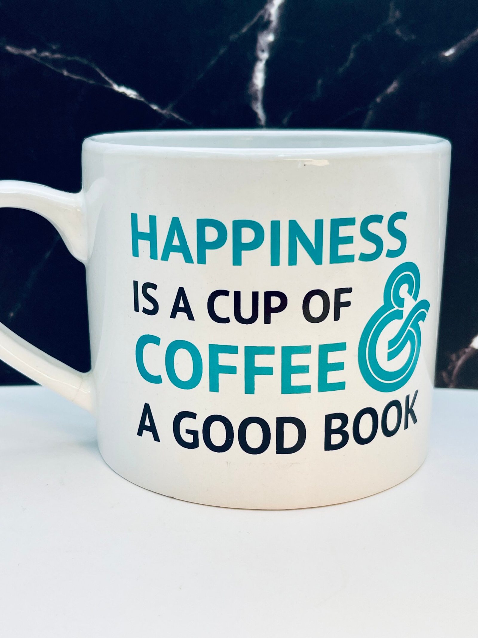 Wide and deep ceramic reading mug