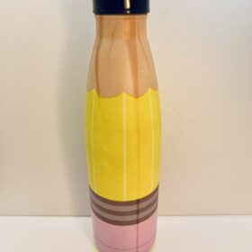 Unique teacher gift pencil design water bottle