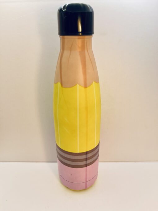 Unique teacher gift pencil design water bottle