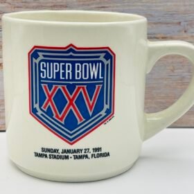 Official NFL Super Bowl XXV mug front view