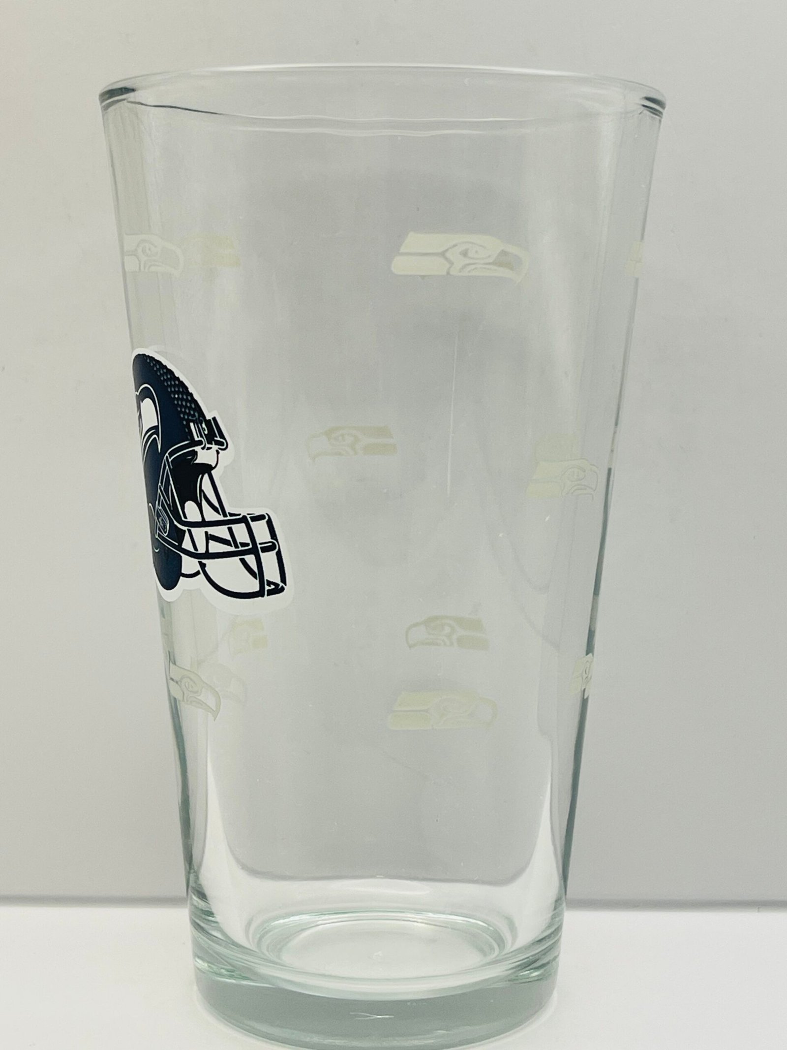 Embossed Seahawk NFL pint glass