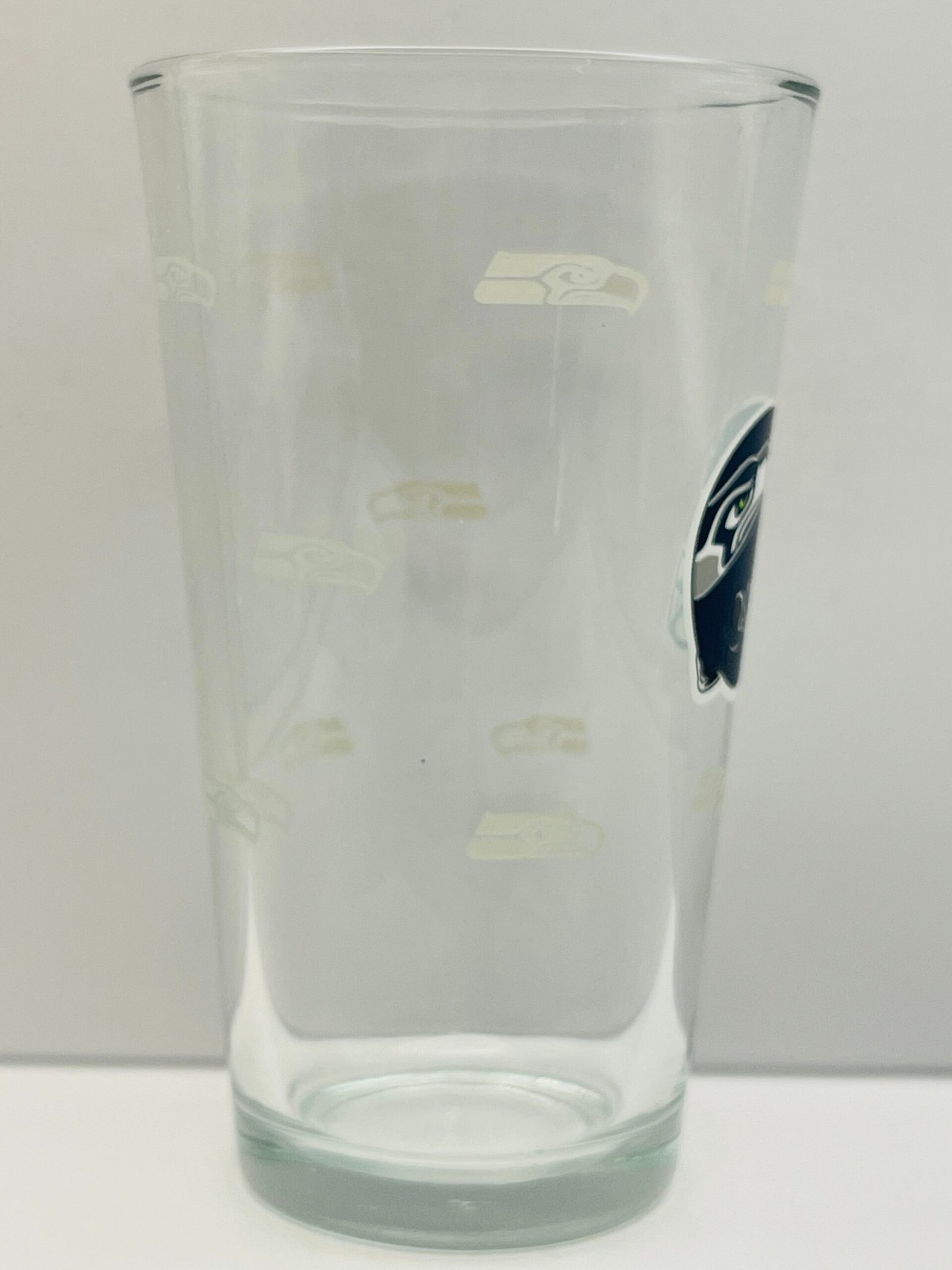 Seahawks logoed helmet pint glass