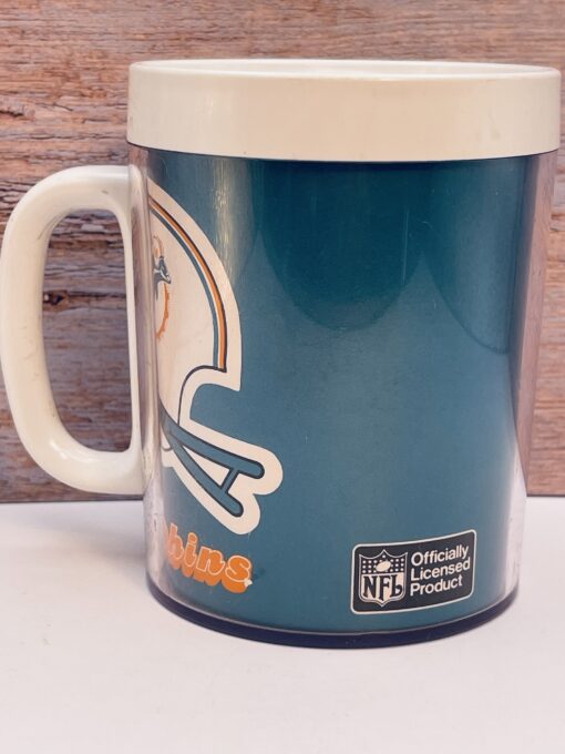 Vintage 1976 Miami Dolphins Acrylic Mug - Image 6