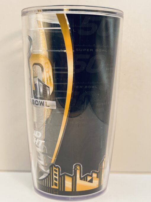 Black and gold NFL championship tumbler