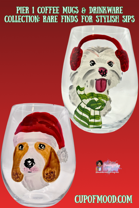 2 stemless wine glasses from The Pier 1 Christmas Collection at CupofMood