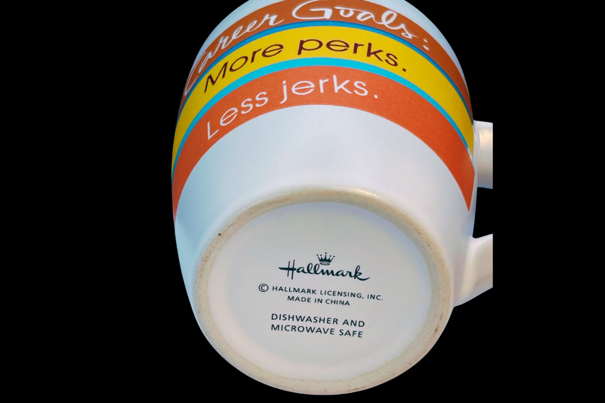 Bottom view of vintage Hallmark coffee mug
