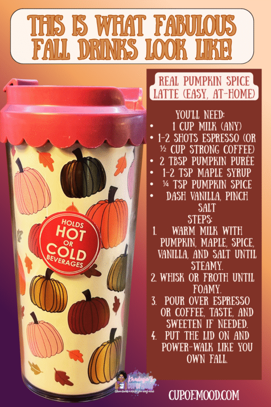 Pumpkin Spice Latte adapted from Bon Appétit.