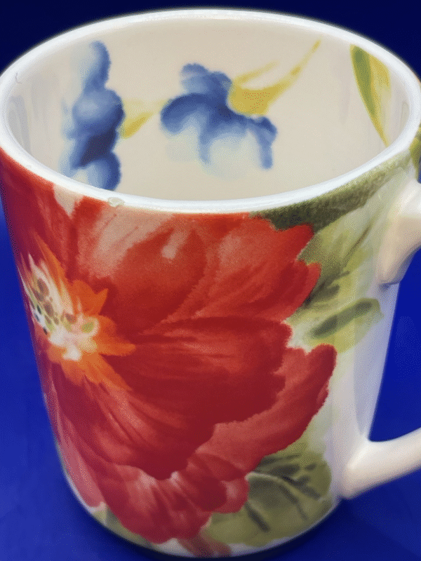 The Pier 1 Amelia Floral Coffee Mug blends artistry, quality, and everyday functionality into one irresistible piece.