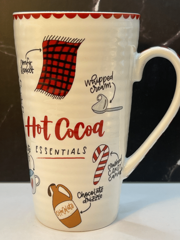 This latte-sized mug is designed for those who love sipping their favorite hot beverages in style. 