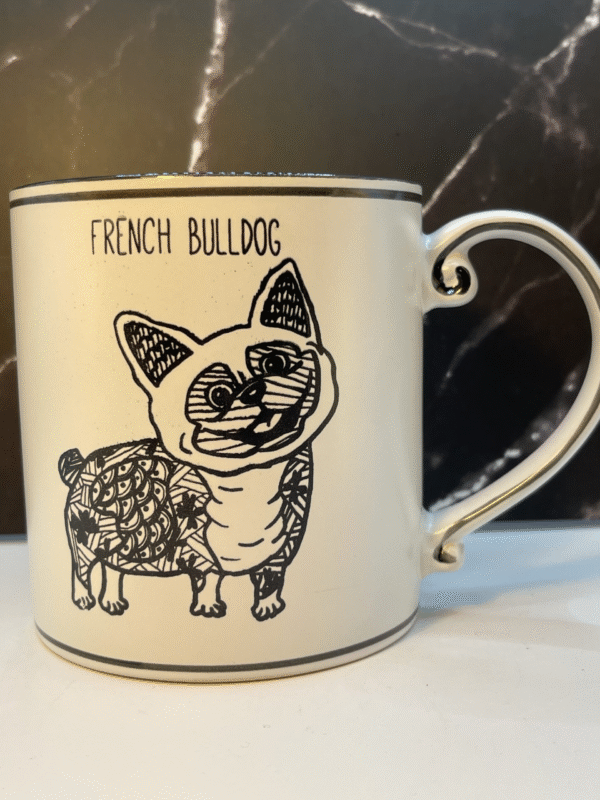 Start every morning with a smile as big as your Frenchie’s with the Spectrum Designz French Bulldog Mug!  It’s the perfect dog lovers #cupofmood.