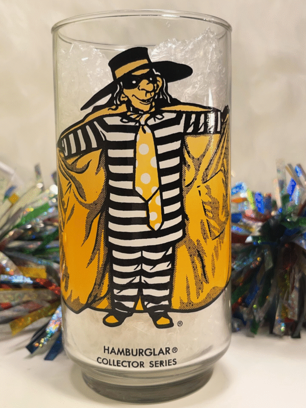 Vintage Hamburglar Drinking Glass from 1970s McDonald’s Collector’s Series