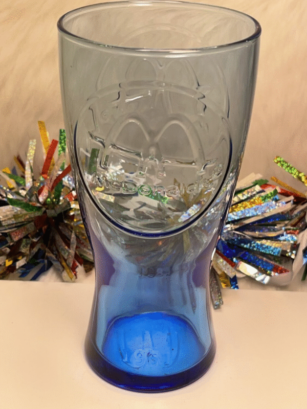 Vintage blue McDonald’s glass