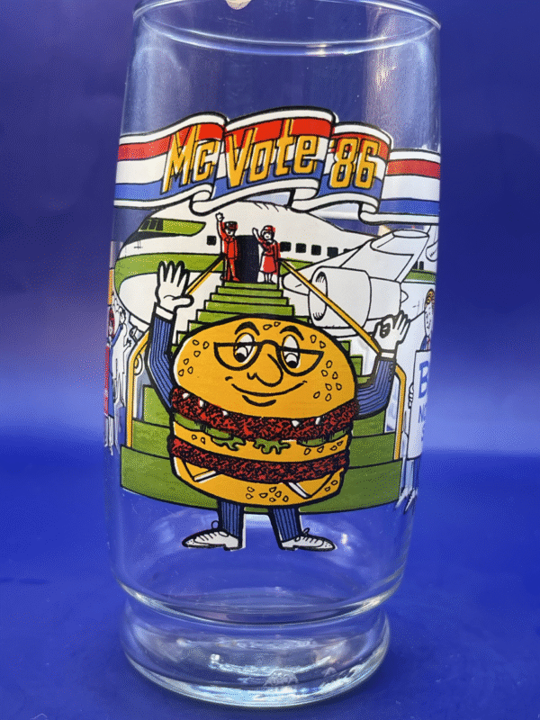 McDonald’s McVote 86 Glass encapsulates the spirit of a bygone era.