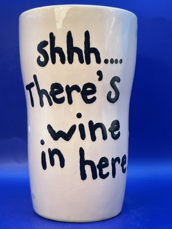 This Shhh Wine Here Tumbler is the perfect #cupofmood for the mom who loves to drink wine out of coffee cups, mugs and wine tumblers!