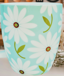 Hallmark daisy mug kitchen scene spring flowers lifestyle coffee mug