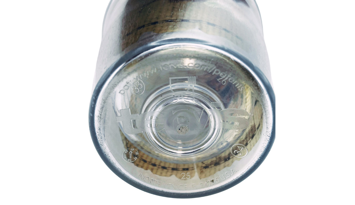 Bottom view showing authentic Tervis branding on Margaritaville Island Time tumbler