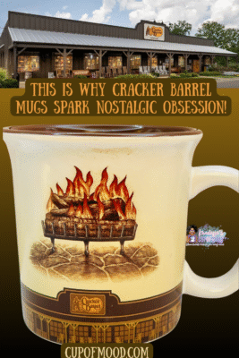 This 14-ounce stoneware collectible Cracker Barrel Fireplace Mug is more than just a mug. It’s a memory in your hands
