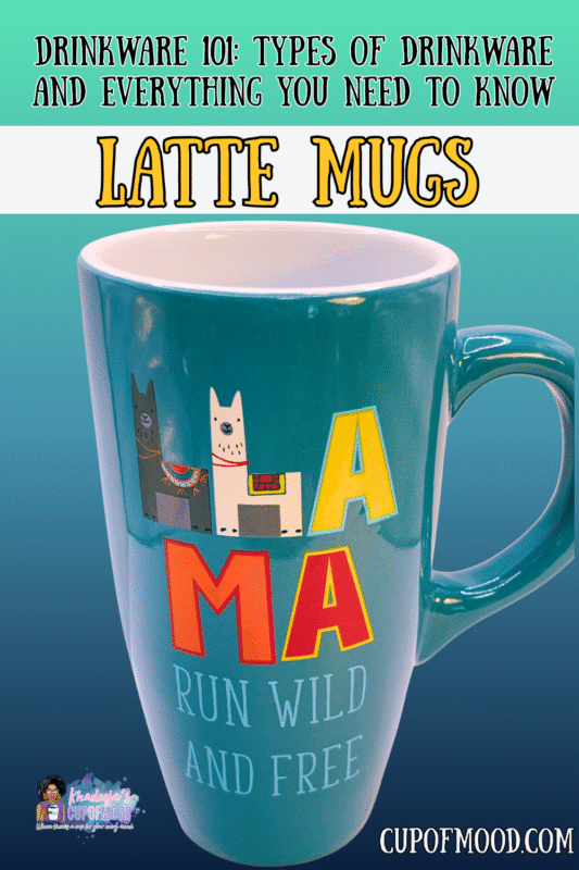 Latte mugs are traditionally 10-16 ounces in size.