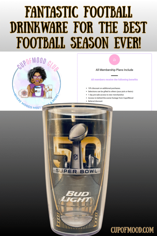 This Super Bowl 50 Bud Light Tervis Tumbler is a another fantastic football drinkware in the CupofMood Shop.