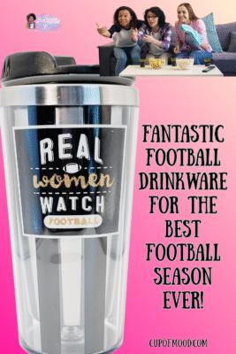 Fantastic Football Drinkware - Real Women Watch Football Tumbler for women football fans and coffee lovers