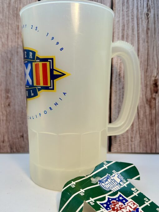 Super Bowl XXXII colorful logo glass