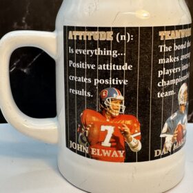 Motivational quotes NFL collectible beer stein