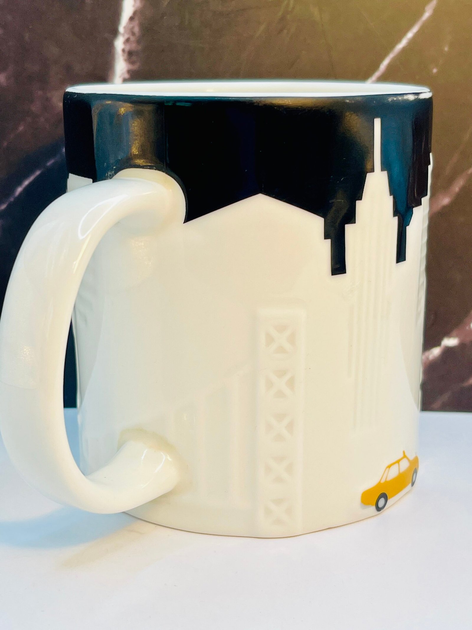 Starbucks collectible skyline relief ceramic mug