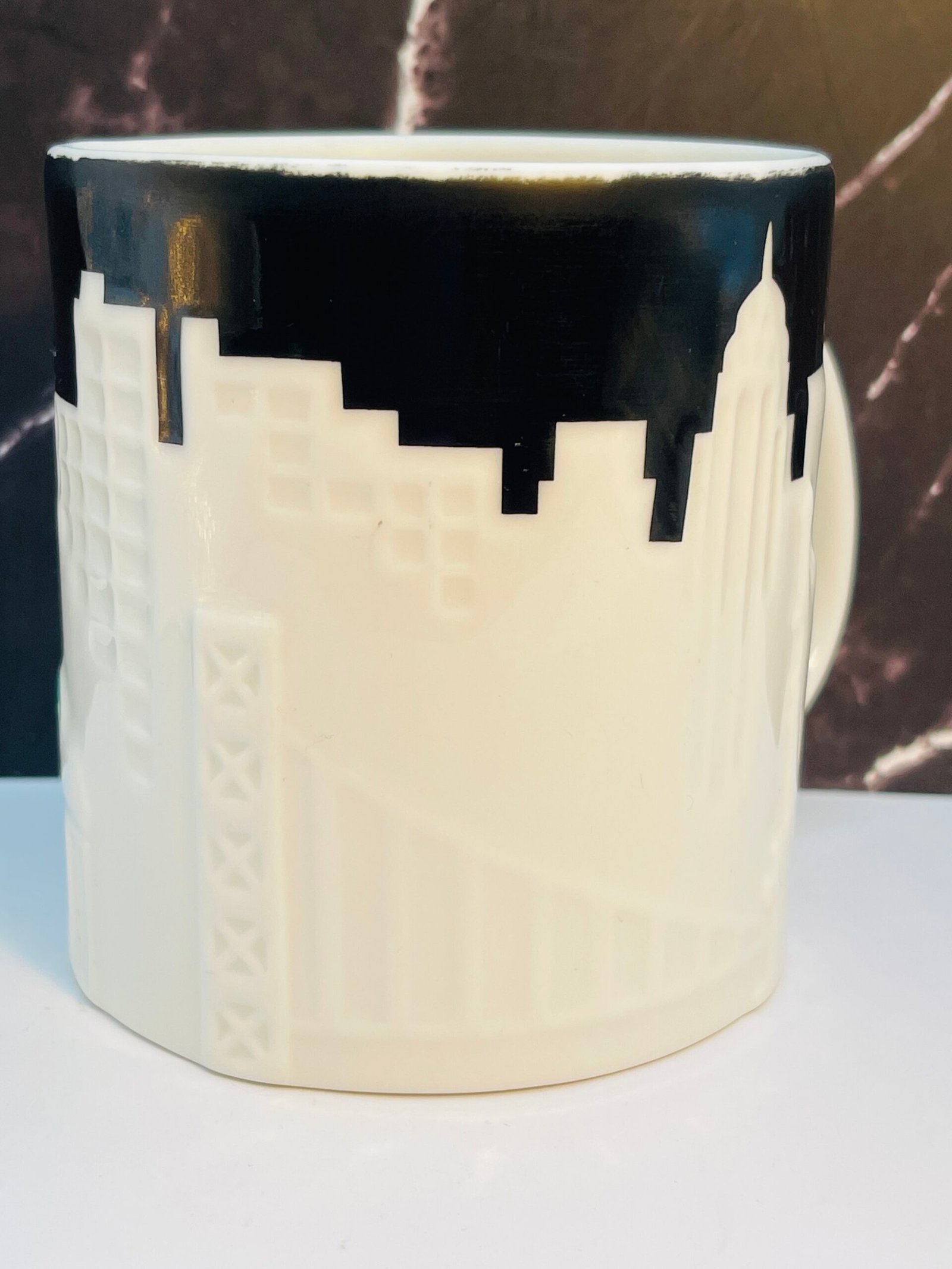 Starbucks collectible skyline relief ceramic mug