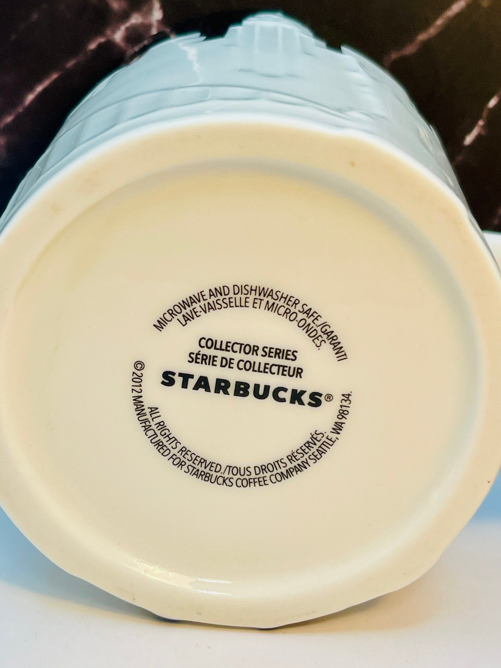 Yellow taxi cab on Starbucks New York mug