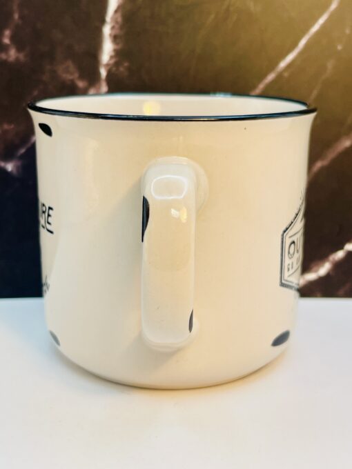 Durable enamelware coffee mug for hikers and campers