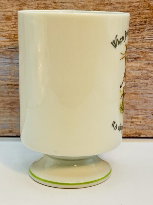 Holly Hobbie pedestal mug with “Fun Weather” quote