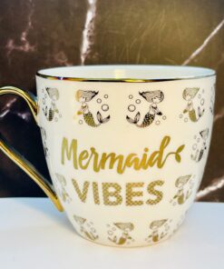 Collectible mermaid coffee mug with ocean-inspired design