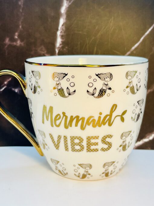 Collectible mermaid coffee mug with ocean-inspired design