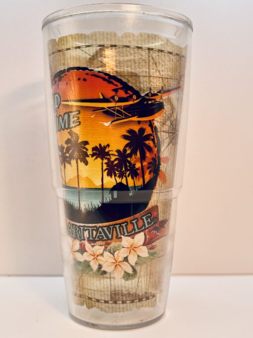 Insulated Margaritaville tumbler with Island Time text