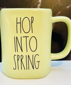 Rae Dunn Hop Into Spring Mug ceramic light green