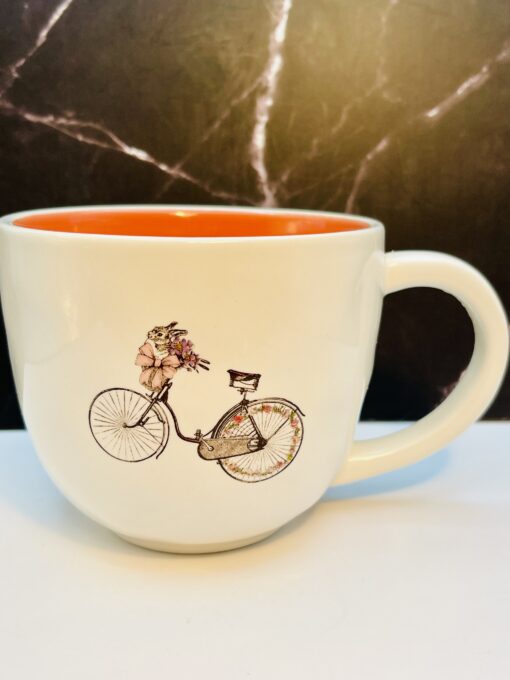 Rae Dunn Bicycle Flowers Mug 16 oz