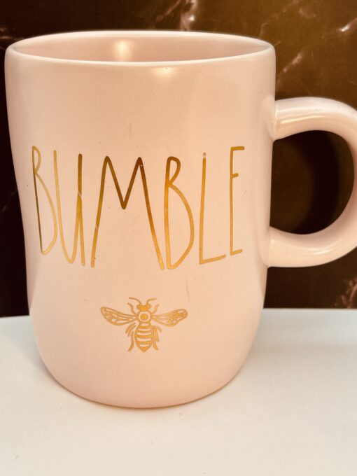 Rae Dunn Pink Bumble Mug front view