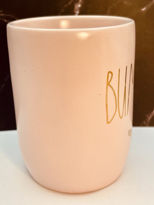 Rae Dunn Pink Bumble Mug with bee design