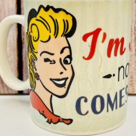 White ceramic I’m Still Hot Funny Mug with humorous phrase