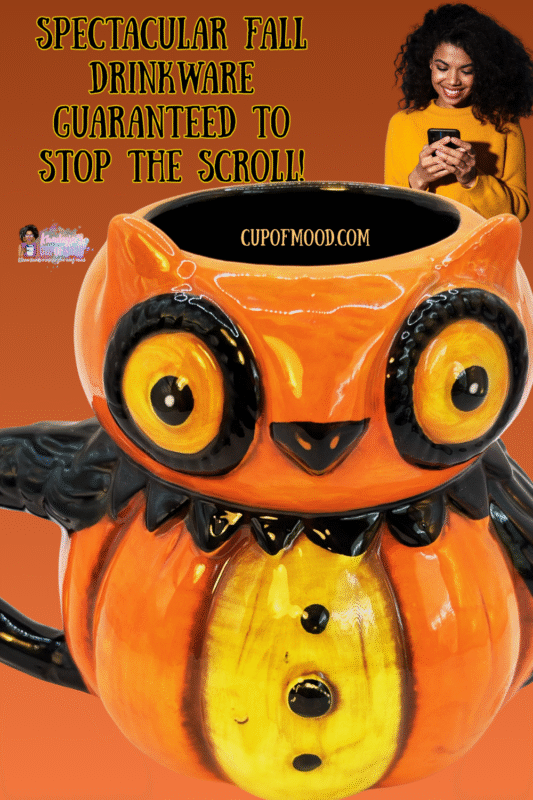 This 3D Pumpkin Owl Mug is part of the spectacular fall drinkware collection. With hand-painted owl and pumpkin design, fall-themed coffee cup from CupofMood