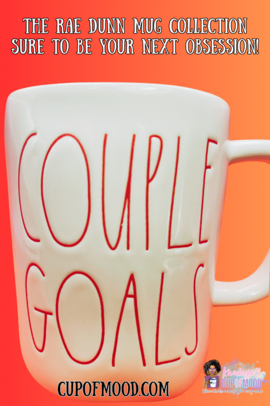 This Couple Goals Mug by Rae Dunn is part of the Rae Dunn Artisan Pride Collection. It’s an elegantly designed with Couple Goals Mug on the front.