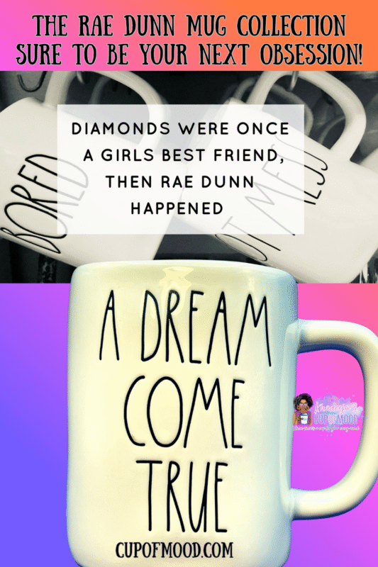 Rae Dunn meme and Rae Dunn Disney Princess Mug with A Dream Come True.