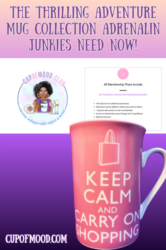 Elevate your shopping routine with sophistication and fun with the Keep Calm and Carry On Shopping Mug. It’s the perfect shopaholic #cupofmood.