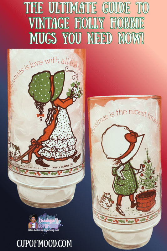 Vintage Holly Hobbie Glasses from the Happy Talk Series.