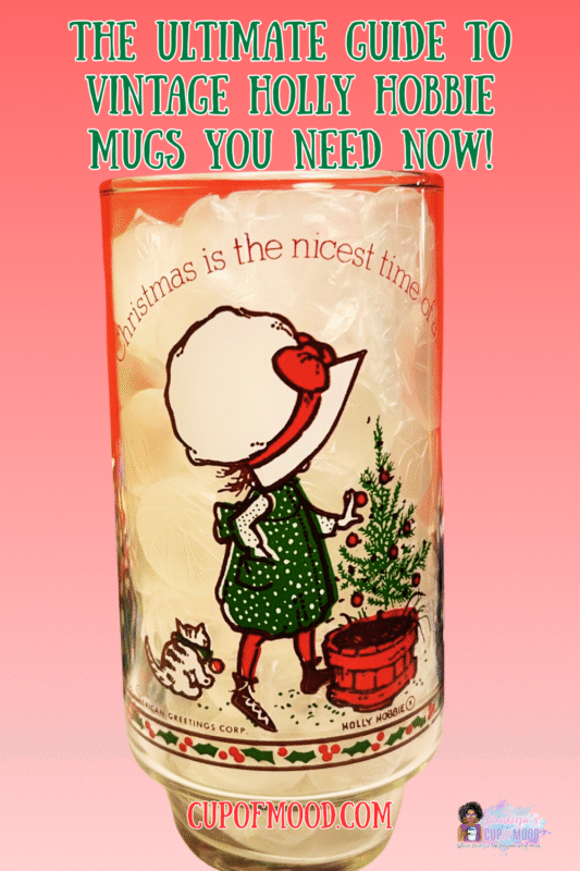 The Vintage Holly Hobbie Christmas Holiday Glass is a perfect #cupofmood and collectible treasure that brings festive nostalgia to your holiday season.