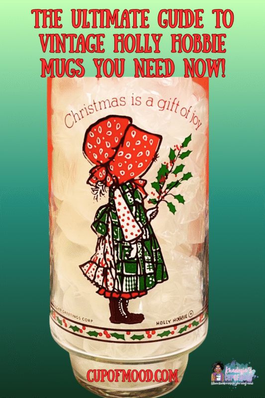 Celebrate the holidays with the Vintage Holly Hobbie Christmas Love Glass, a nostalgic collectible featuring “Christmas is Love with All the Trimmings.”