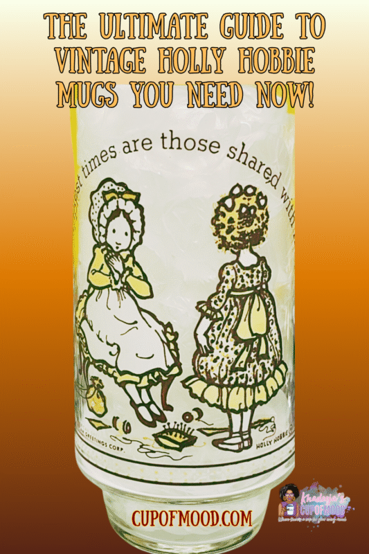 Celebrate friendship with the Vintage Holly Hobbie Happiest Times Glass from the Happy Talk Collector’s Series. A timeless collectible perfect for Holly Hobbie fans and vintage glassware lovers.