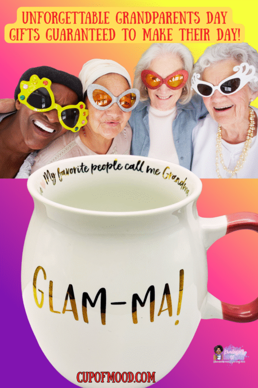 Trendy Glam-Ma mug gift for chic grandma