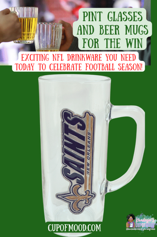 Raise your game day experience with the New Orleans Saints 16 oz Glass Beer Mug.